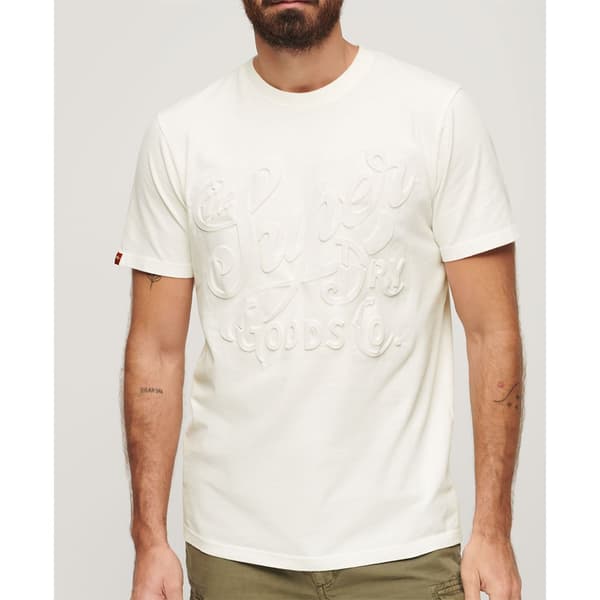 Superdry Embossed Archive Graphic T-shirt Med Korta ärmar Beige XL Man