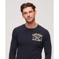 Miniatyrbild 3 av 6: Superdry Vintage Athletic Chest T-shirt Med Lång ärm Blå XL Man