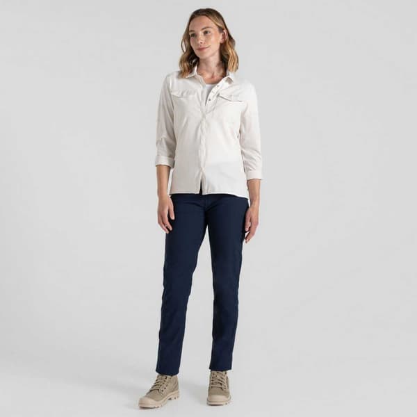 Craghoppers Nosilife Pro V Skjorta Med Långa ärmar Beige 38 Kvinna