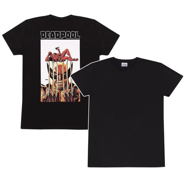 Deadpool - Striking Pose - Unisex Black T-Shirt - Ex Large