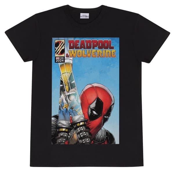 Deadpool - Deadpool Reflection - Unisex Black T-Shirt - Small