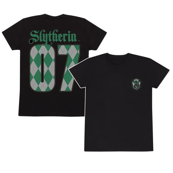 Harry Potter - Quidditch Slytherin 07 - Unisex Black T-Shirt - Large