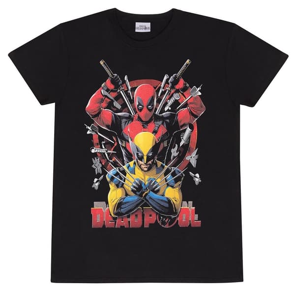 Deadpool - Deadpool/Wolverine Weapons T-shirt - Small