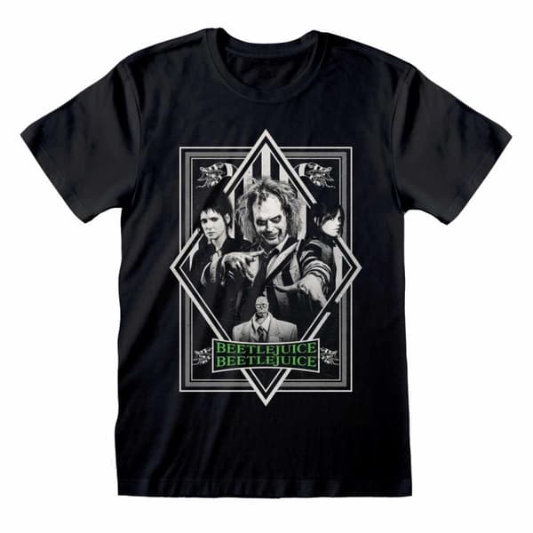 Beetlejuice 2 - BW Poster Plain - Unisex T-Shirt - Ex Large