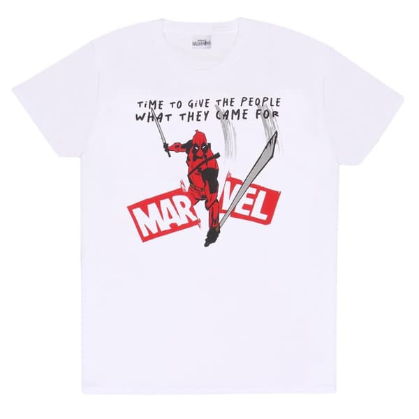 Deadpool - What They Came For - Unisex White T-Shirt - Large
