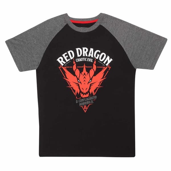 Dungeons and Dragons - Red Dragon - Super Heroes Collection - Unisex Black T-Shirt - Large