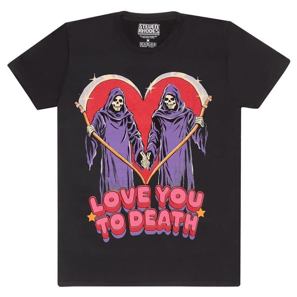 Steven Rhodes - Love You To Death - Unisex Black T-Shirt - Large