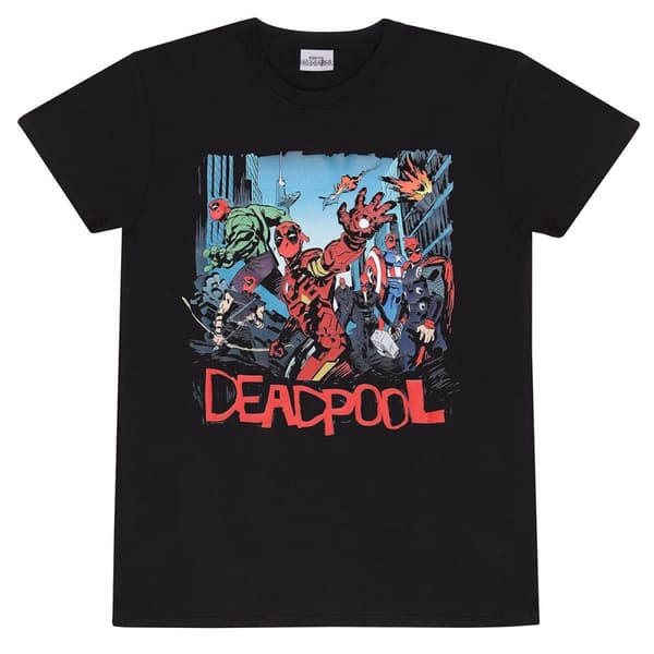 Deadpool - Avengers Spoof - Unisex Black T-Shirt - Large