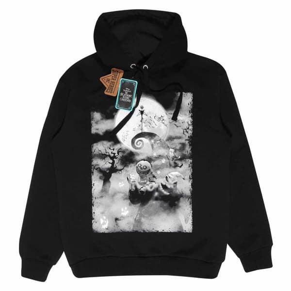 Nightmare Before Christmas - Monster Scene Unisex Epic  - Super Heroes Collection - Pullover Hoodie (No Pockets) - Small