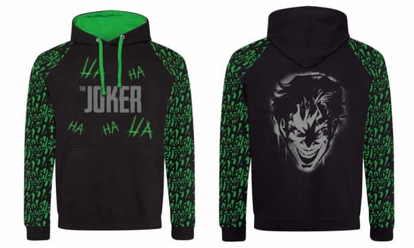 Superheroes Inc. DC Batman - The Joker Ha - Unisex Black Contrast Pullover Hoodie - Ex Ex Large