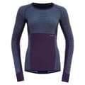 Miniatyrbillede 1 af 4: Devold Of Norway Tuvegga Merino T-shirt Med Lange ærmer Blå,Lilla M Kvinde