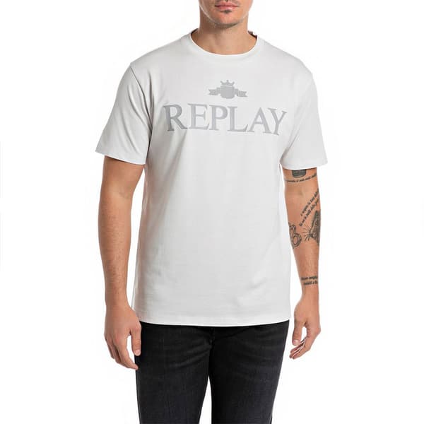 Replay M6944.000.2660 T-shirt Med Korte ærmer Hvid M Mand