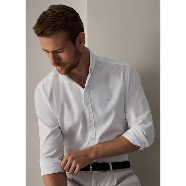 Hackett Dyed Oxford Pitkähihainen Kauluspaita Valkoinen XL Mies