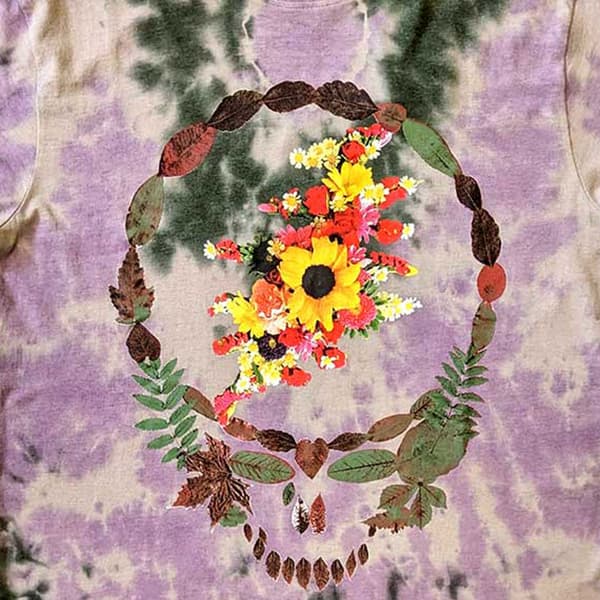 Grateful Dead Dead Leaves And Bouquet Dye Wash T Shirt