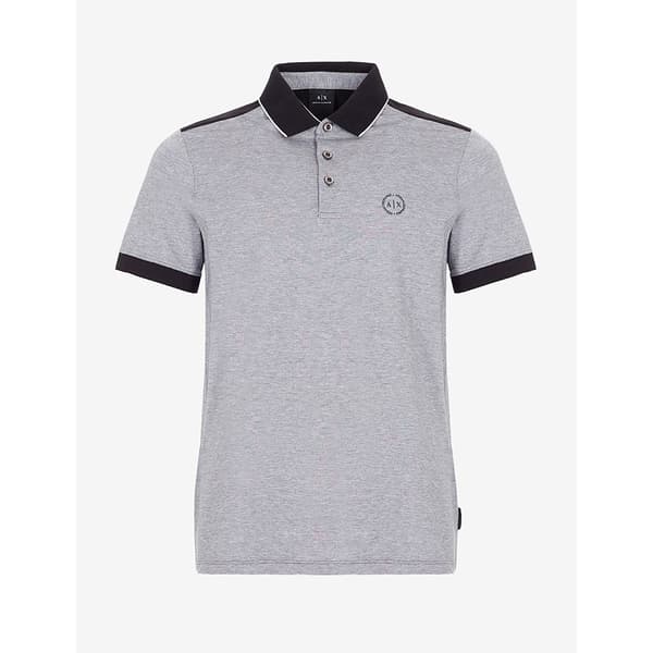 Armani Exchange 8nzf76_z8m5z Kortärmad Polotröja Grå M Man
