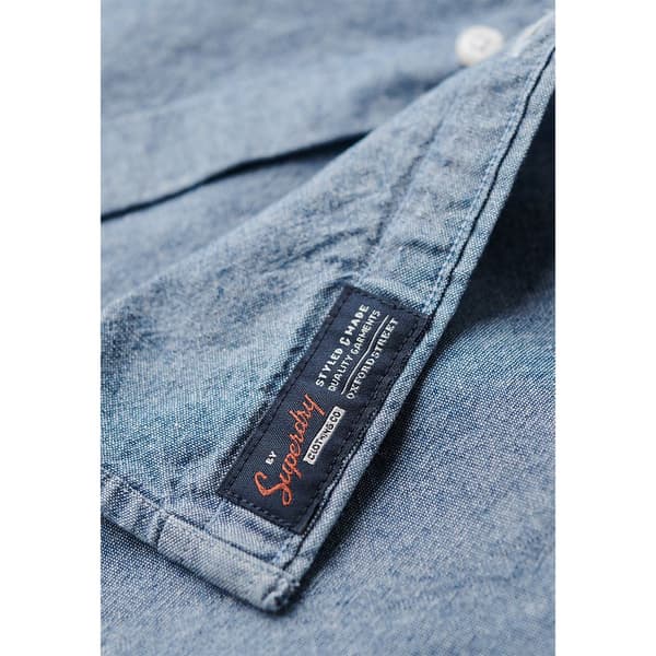 Superdry Vintage Chambray Lyhythihainen Paita Sininen M Mies