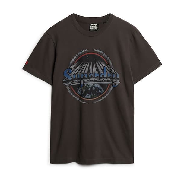 Superdry Rock Graphic Band T-shirt Med Korta ärmar Brun 2XL Man