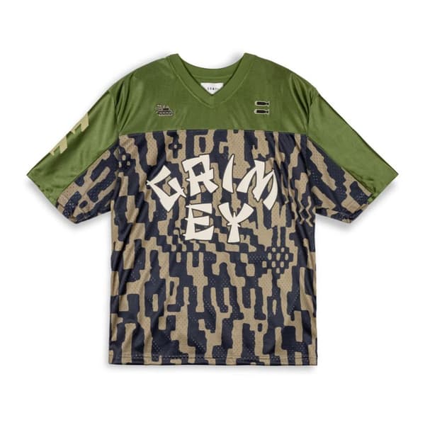 Grimey Lucky Dragon Football Kortærmet V-hals T-shirt Flerfarvet M Mand
