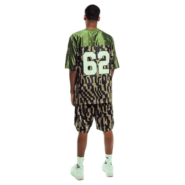 Grimey Lucky Dragon Football Kortærmet V-hals T-shirt Flerfarvet M Mand