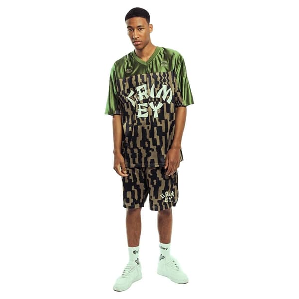 Grimey Lucky Dragon Football Kortærmet V-hals T-shirt Flerfarvet M Mand