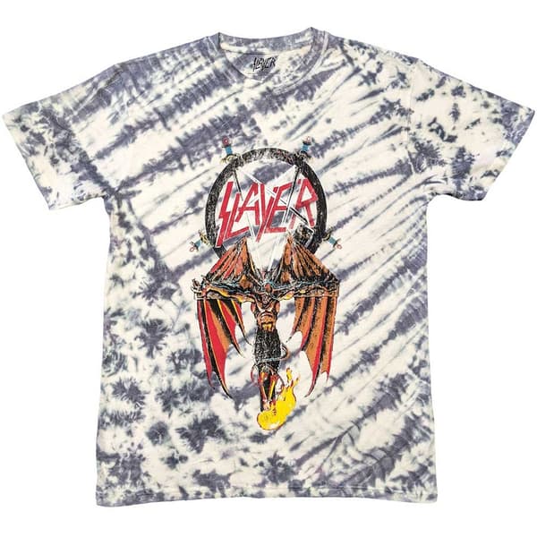 Slayer Unisex T-Shirt: Winged Crucifix (Wash Collection) (Medium)
