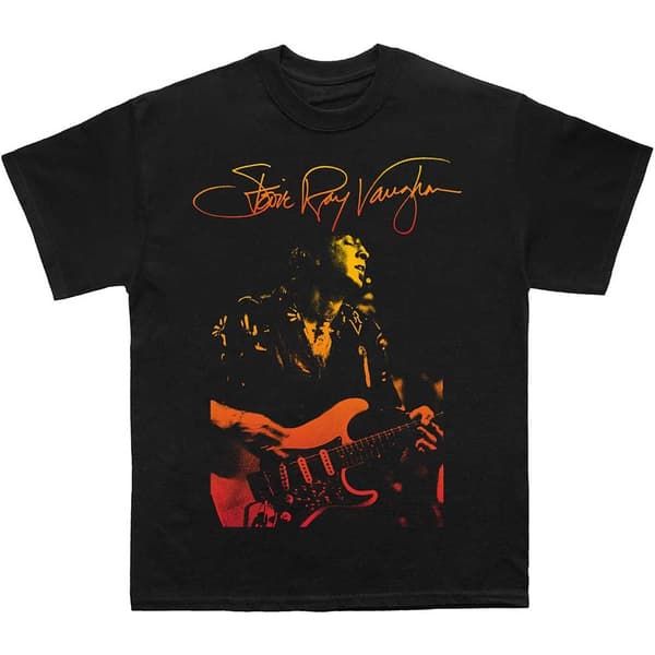 Stevie Ray Vaughan Unisex T-Shirt: Signature (Small)