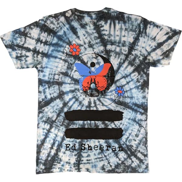 Ed Sheeran Unisex T-Shirt: Yin & Yang Butterfly (Wash Collection) (XX-Large)