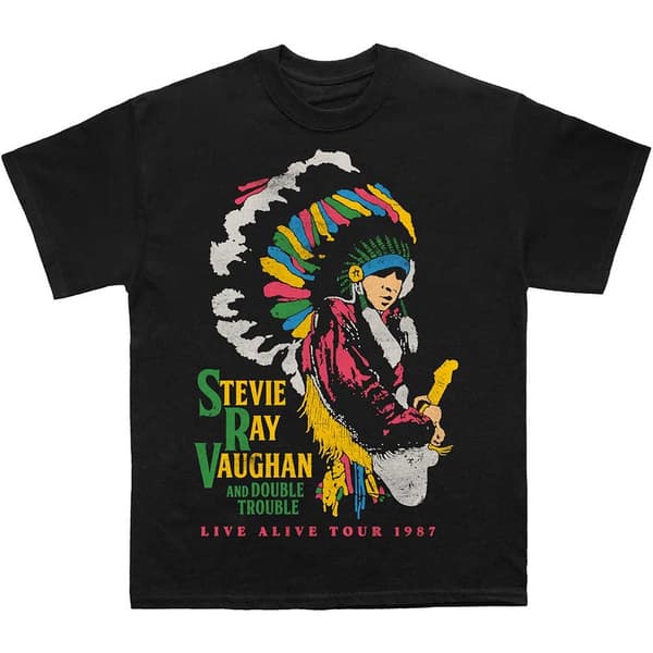 Stevie Ray Vaughan Unisex T-Shirt: Double Trouble (X-Large)
