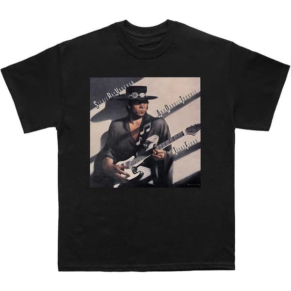 Stevie Ray Vaughan Unisex T-Shirt: Texas Flood Album Cover (Medium)