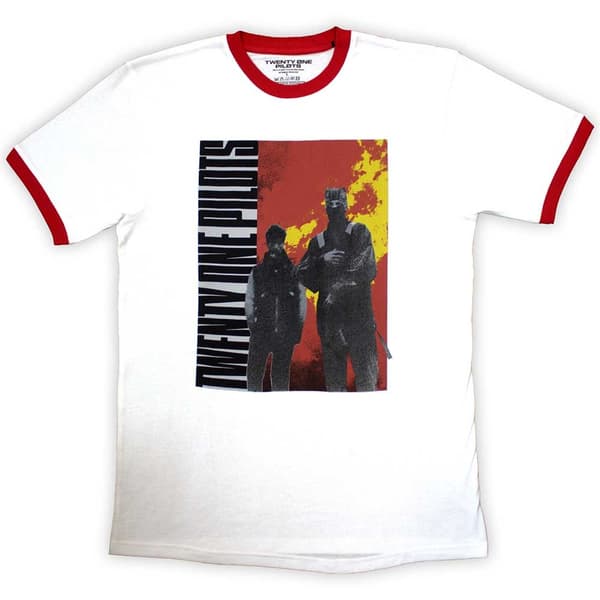 Twenty One Pilots Unisex Ringer T-Shirt: Side Stand Ringer (Medium)