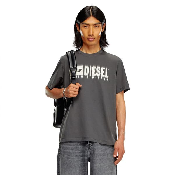Diesel T Adjust Q7 T-shirt Med Korte ærmer Grå XS Mand