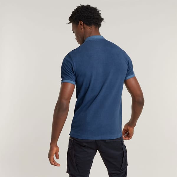 G-star Dunda Overdyed Kortärmad Polotröja Blå L Man
