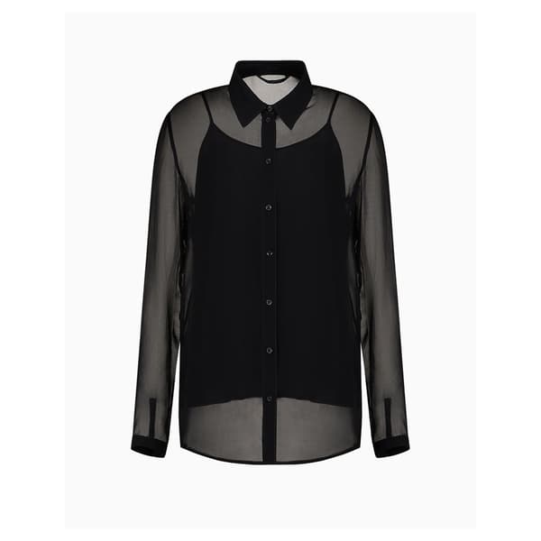Armani Exchange 6dyc07_yn1vz Skjorta Med Långa ärmar Svart S Kvinna