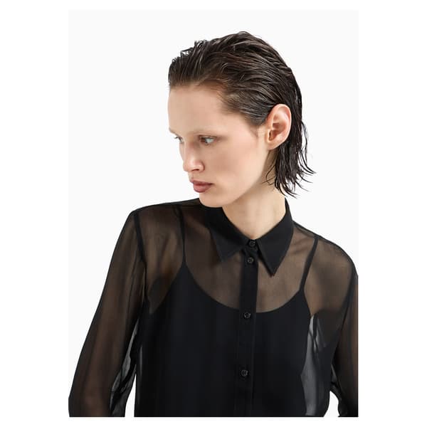 Armani Exchange 6dyc07_yn1vz Skjorta Med Långa ärmar Svart S Kvinna