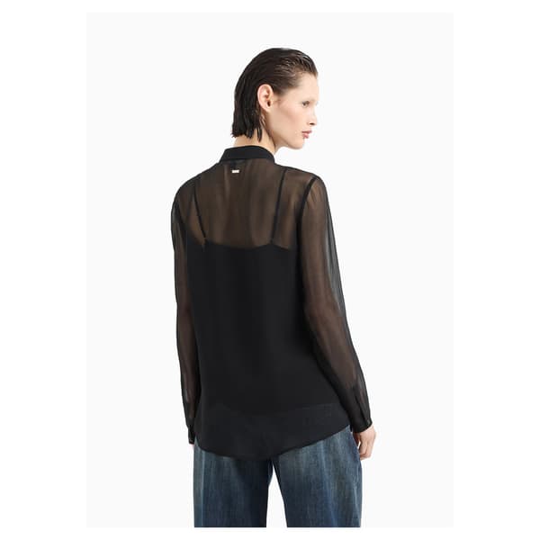 Armani Exchange 6dyc07_yn1vz Skjorta Med Långa ärmar Svart S Kvinna