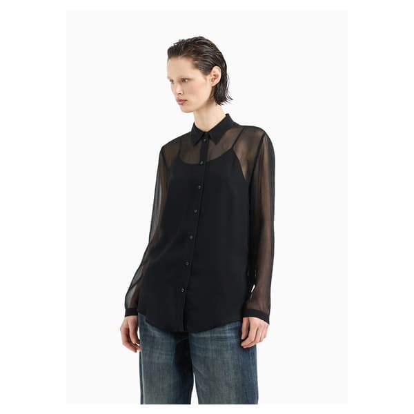 Armani Exchange 6dyc07_yn1vz Skjorta Med Långa ärmar Svart S Kvinna