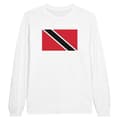 Miniatyrbild 1 av 3: Långärmad t-shirt - PIXELFORMA - Trinidad och Tobagos flagga - Vit - 100% bomull - Regular passform
