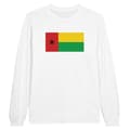Miniatyrbild 1 av 3: Långärmad t-shirt - Guinea-Bissau flagga - Vit - 100% bomull - Regular fit - Unisex