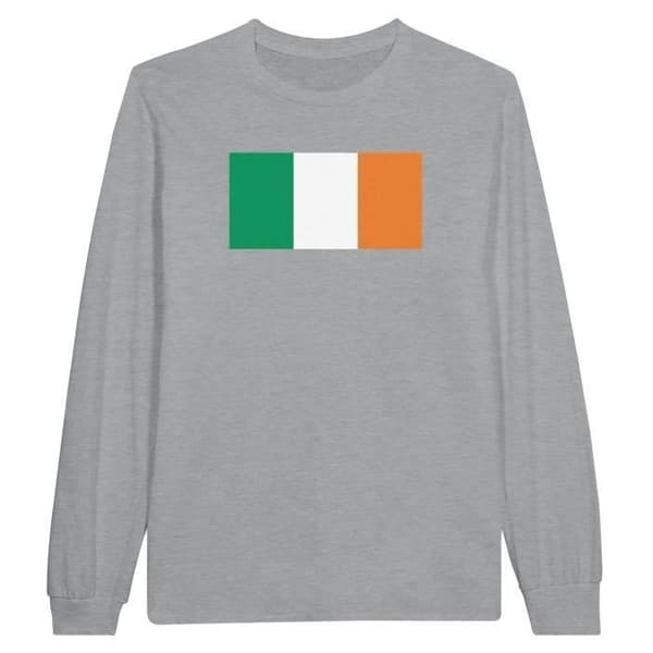 Långärmad t-shirt - PIXELFORMA - Flag of Ireland - 100 % bomull - Långa ärmar - Optimal komfort
