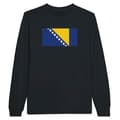 Miniatyrbild 1 av 3: T-shirt - Flagga av Bosnien och Hercegovina - Svart - 100% bomull - Långa ärmar - Regular fit