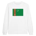 Miniatyrbild 1 av 3: Långärmad T-shirt - PIXELFORMA - Turkmenskt flagga - 100% bomull - Regular fit - Herr