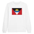 Miniatyrbild 1 av 3: T-shirt med lång ärm - Antigua och Barbuda - Vit - 100% bomull - Normal passform - Långa ärmar