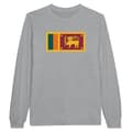 Miniatyrbild 1 av 3: Långärmad t-shirt - PIXELFORMA - Sri Lanka Flagga - Grå - Vanlig - Vuxen