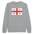 Miniatyrbild 1 av 3: T-shirt med långärmar - PIXELFORMA - Georgiens flagga - 100% bomull - Långärmad - Optimal komfort