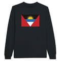 Miniatyrbild 1 av 3: Långärmad t-shirt - Antigua och Barbudas flagga - Svart - 100% bomull - Regular fit - Långa ärmar