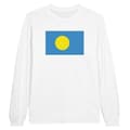 Miniatyrbild 1 av 3: Långärmad T-shirt - PIXELFORMA - Palauernas flagga - 100% bomull - Vit - Vuxen