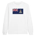 Miniatyrbild 1 av 3: Långärmad t-shirt - Caymanöarnas flagga - Vit - 100% bomull - Regular fit - Unisex