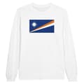 Miniatyrbild 1 av 3: Marshallöarna Flagga långärmad T-shirt i vit
