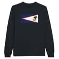 Miniatyrbild 1 av 3: American Samoa Flag Långärmad T-shirt i Svart