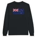Miniatyrbild 1 av 3: Nya Zeelands flagga långärmad T-shirt i svart